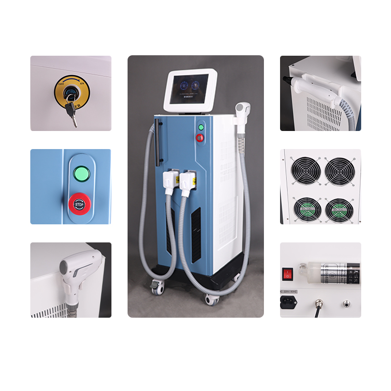 2in1 nd yag laser+808nm diode laser beauty machine