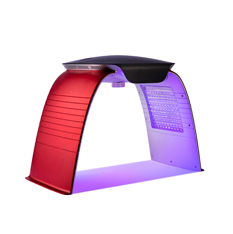 LED PDT light therapy with hot and cooling steam